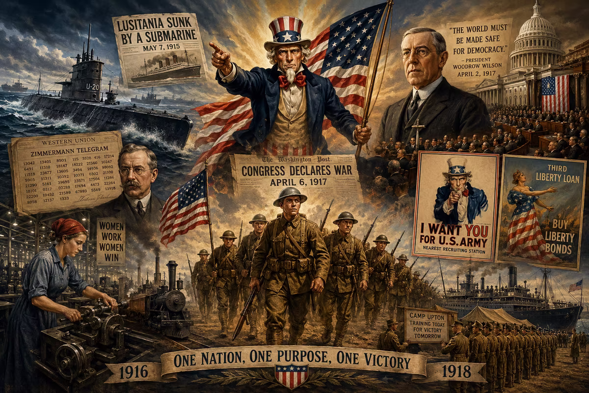 13. Lesson Plan from World War I: The Entry of the United States into the War (1916–1918)