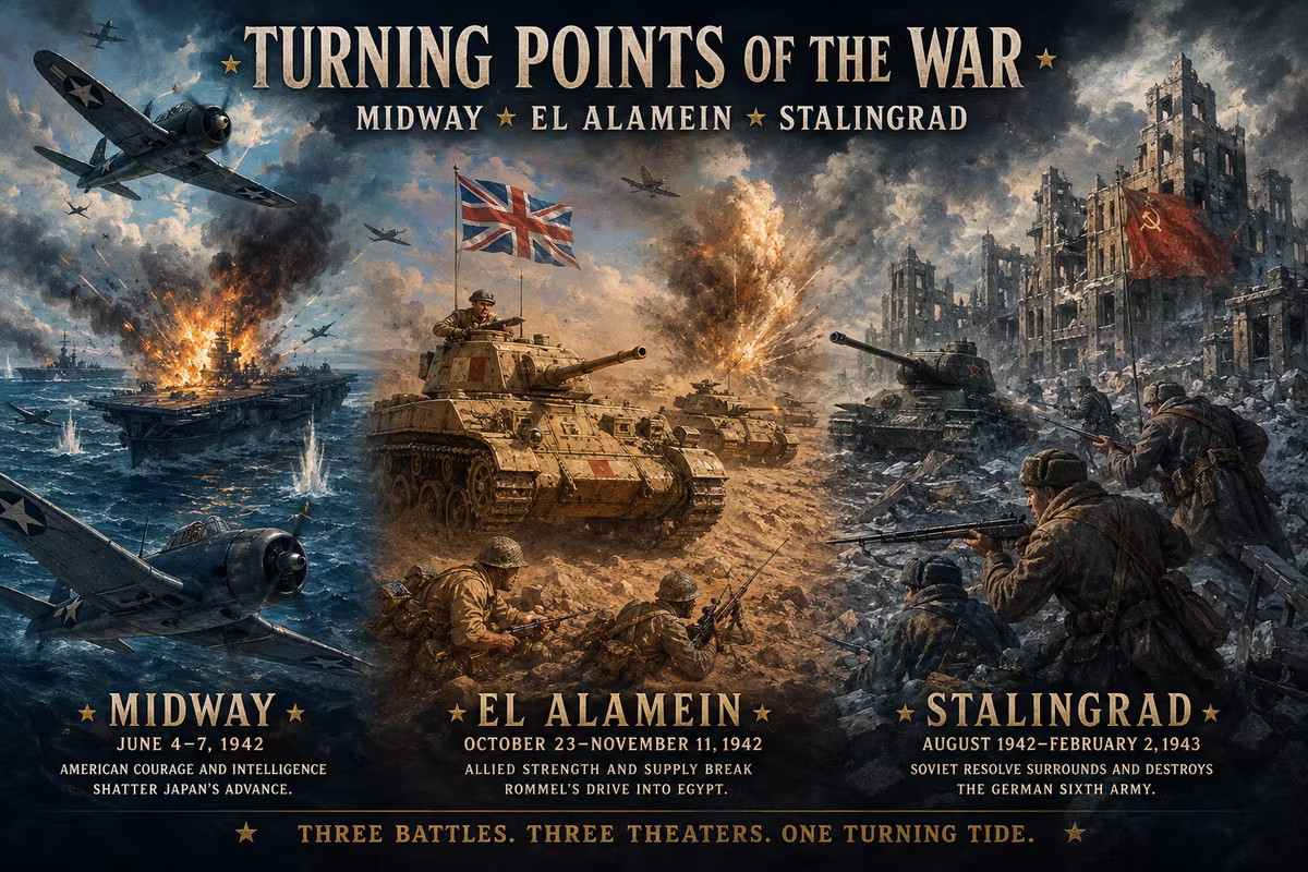 19. Lessons from World War II: Turning Points of the War: Midway, El Alamein, and Stalingrad