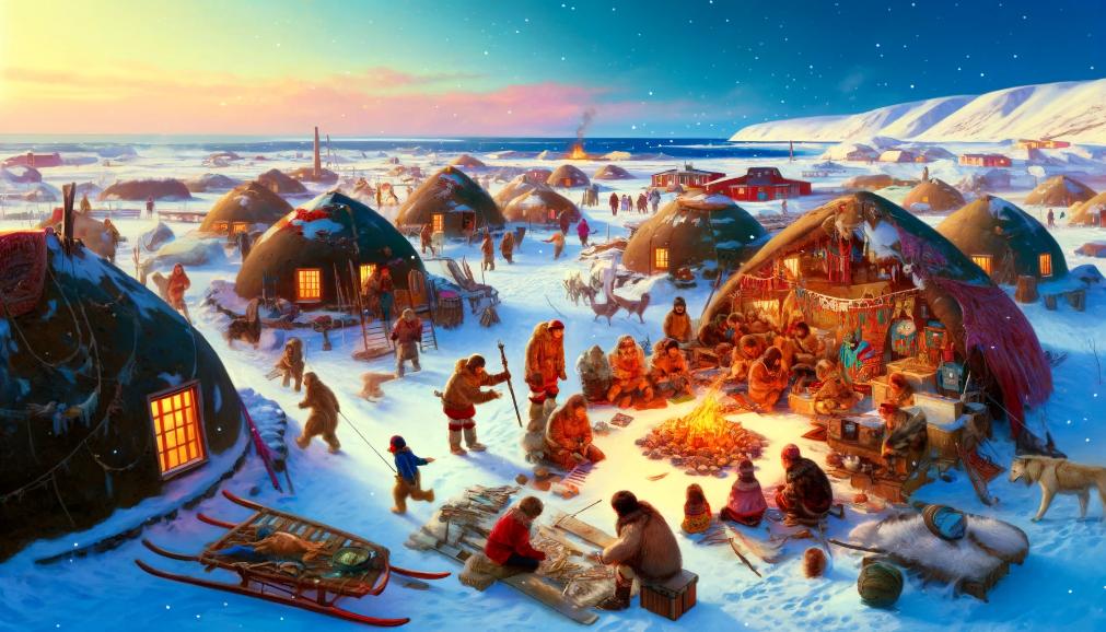 An Arctic camp on the sea ice