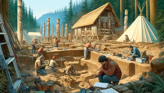 Excavating a Northwest Coast site
